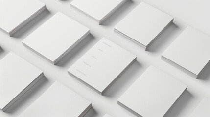 A real photo, business card collage mockup template, isolated on a light grey background.