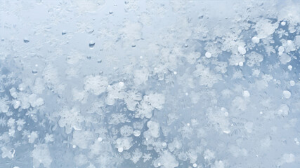 Frosty natural pattern on winter window. Abstract winter background.