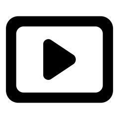 Play icon for video, entertainment and live streaming