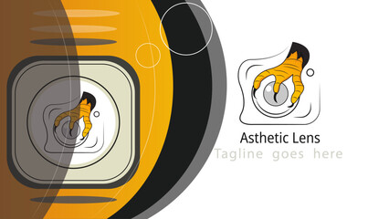 Asthetic  Lens - Camera - Symbol Logo