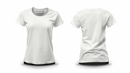 Fototapeta premium Template for a white women's t-shirt.