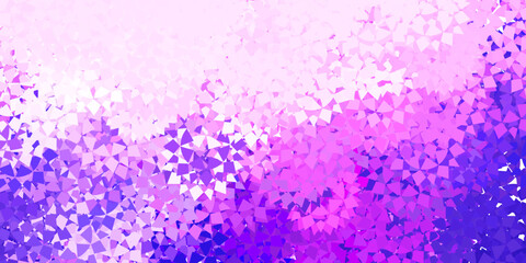 Naklejka premium Light purple vector texture with random triangles.