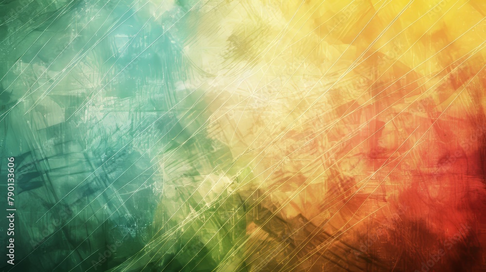 Poster mixed media abstract colour background with lines.