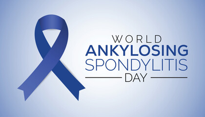 Ankylosing Spondylitis Day observed every year in May. Template for background, banner, card, poster with text inscription.