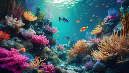 coral reef and fish