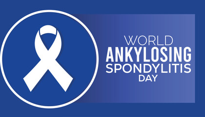 Ankylosing Spondylitis Day observed every year in May. Template for background, banner, card, poster with text inscription.