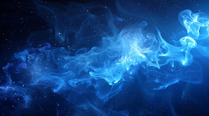 A canvas where the smoke creates the illusion of a starry night sky, each wisp a distant star.