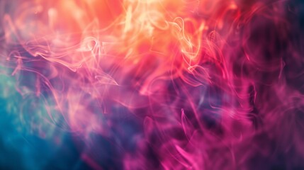 Colorful smoke swirls with blurred effect