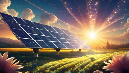 solar power plant - obrazy, fototapety, plakaty