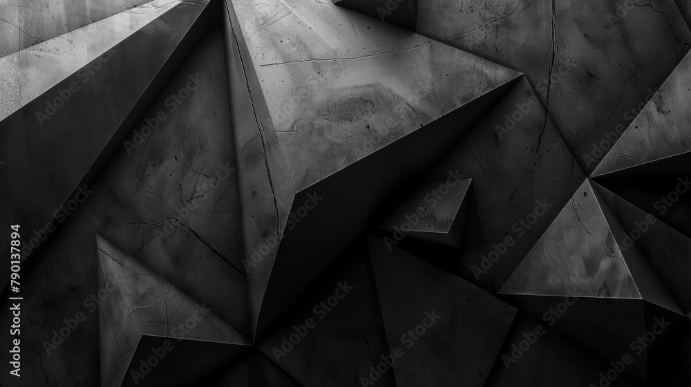 Poster background with black, white, and gray shades. geometric pattern shape. lining triangles. polygon an