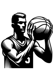 Basketball player SVG, Basketball player clipart, Basketball svg, Sports clipart, Basketball player silhouette © helena