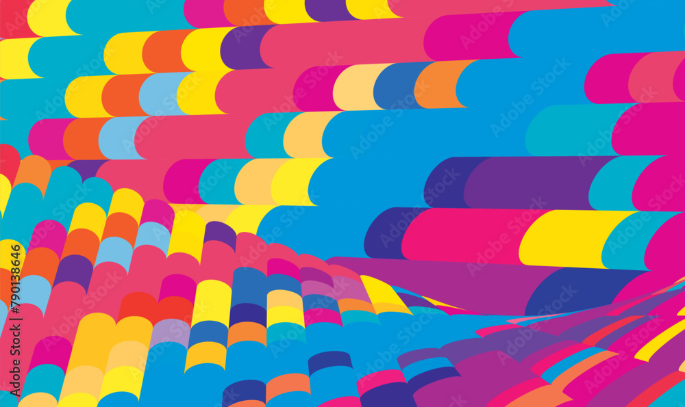 Aufkleber Abstract colorful tiled background. Vector pattern