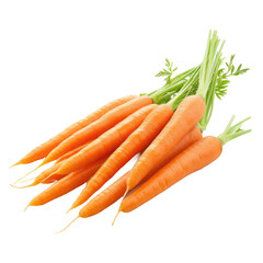 Delicious carrots, cut out with white background