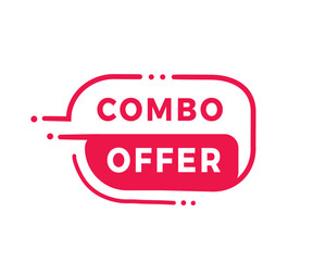 Combo offer badge icon modern style. Banner design for business, advertising. Vector label.
