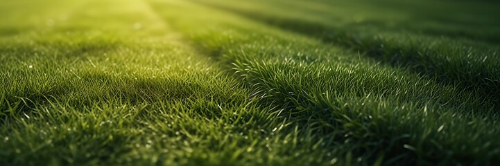 beautiful pattern of fresh green grass for football sport, football field, soccer field, team sport...