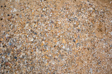 Sand texture background Beach in Pak Phanang district at at Nakornsrithammarat, Thailand