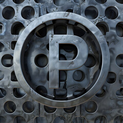 Dominant Pb - The Lead Element Symbol in 3D Design with Gradient Background