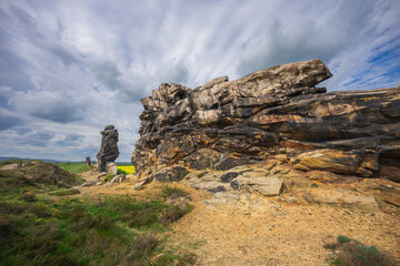 Teufelsmauer (Devil's Wall) near Timmenrode in Harz national park (Germany) is a rock formation made of hard sandstones.