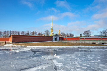 The gate to the Peter and Paul Fortress. Saint Petersburg, Russia
