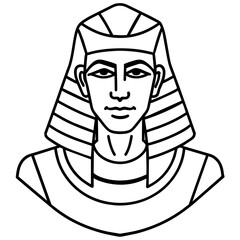 pharaoh-s-bust - Vector - Vector art - Vector illustration - Vector design - Latest Vector - Ultimate Vector - Premium Vector