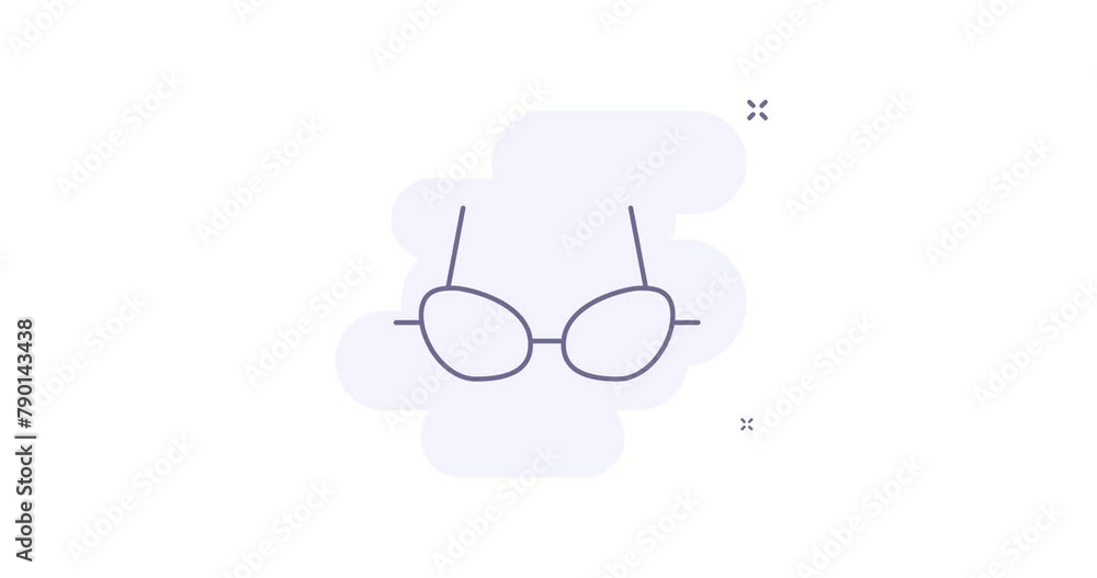 Poster bra 2d animated outline icon. bra line icon 4k video motion design graphics for web, mobile and ui d
