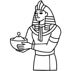 pharaoh-offering-to-the-gods - Vector - Vector art - Vector illustration - Vector design - Latest Vector - Ultimate Vector - Premium Vector - Vector pro - Premium illustration