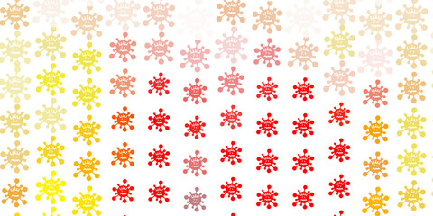 Light Red vector pattern with coronavirus elements.