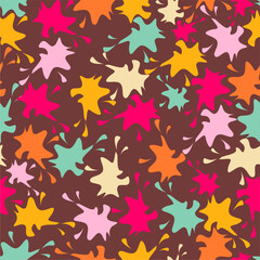Seamless pattern print background wallpaper with paint spots and splashes vector decorative art for paper texlile 