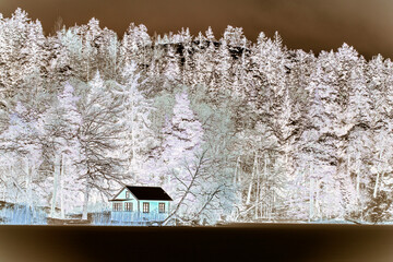 snow covered house, nacka, sverige,sweden,stockholm,Mats
