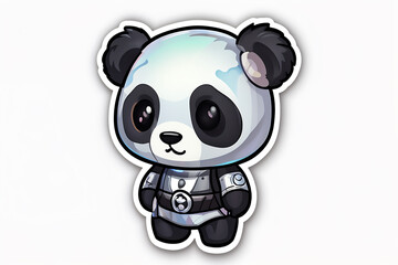 panda wearing armor,Generative AI