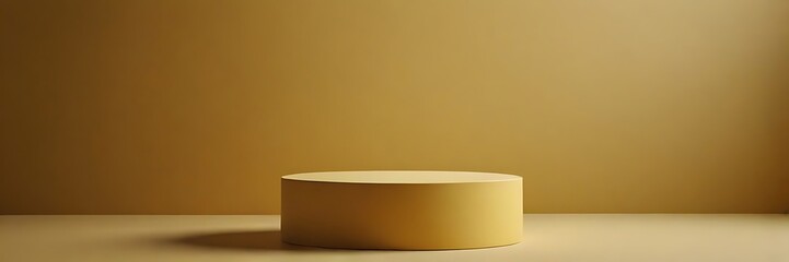 Concrete props for product photography, geometric shape podium in beige - obrazy, fototapety, plakaty
