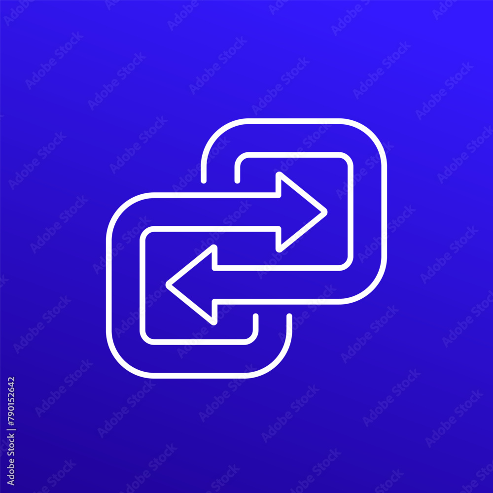 Aufkleber substitute or replace line icon with arrows