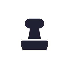 stamp icon, pictogram on white