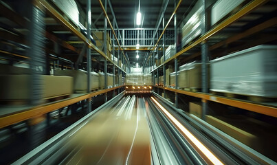 Fototapeta premium warehouse fullfilment center for ecommerce business orders and storage 