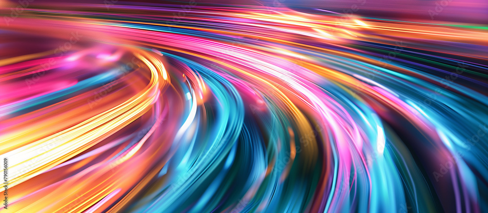 Poster a dynamic background of colorful light trails captured through long exposure photography. , backgrou