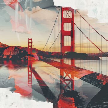 painting of the Golden Gate Bridge