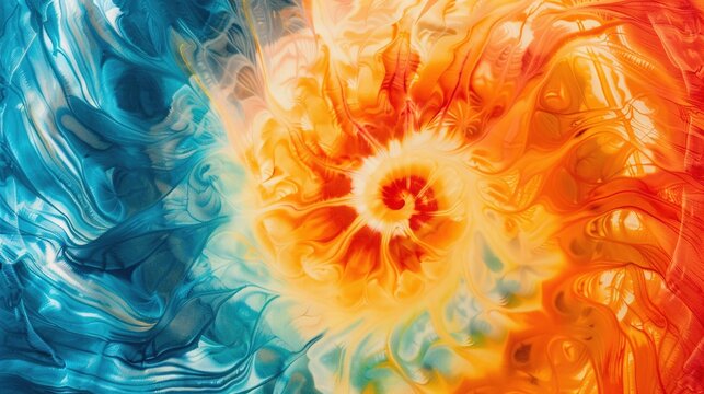 Abstract colorful art design batik spiral swirl shibori technology tie dye batic pattern textile fabric texture background