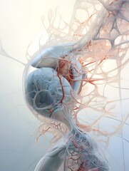 Intricate Interconnections of Biotech Cells - A Captivating 3D Visualization of the Complexities of Cellular Science