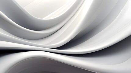 Mesmerizing Twirling Lines in Minimalist White Abstract Design