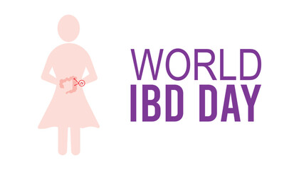 world IBD day observed every year in May. Template for background, banner, card, poster with text inscription.