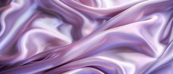Obraz premium Shiny and silky lilac fabric cloth for background.