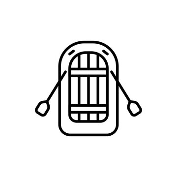 recommend clip art: Rubber boat outline icons, minimalist vector illustration ,simple transparent graphic element .Isolated on white background