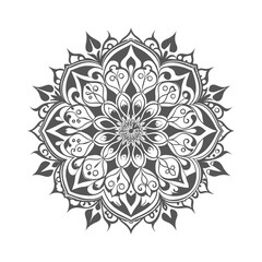 Mandala pattern or Simple Floral Beautiful floral pattern mandala art isolated on a white background generated by Ai
