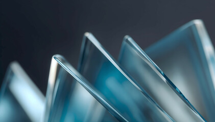 Futuristic Fins: Sleek Metallic and Glass Abstract