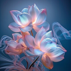 Luminescent lotus flowers - 790165251
