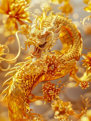 Chines golden dragon - 790165265