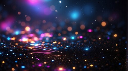 Dark background with multicolored dots