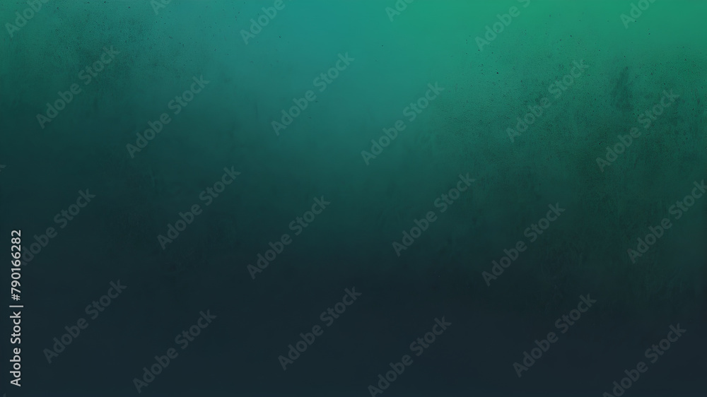 Wall mural Blue lo-fi grainy gradient texture. Colorful gradient background. Textured noise. Spray Paint Brush. Emerald green blurred backdrop for banner, creative minimal poster, template social media design