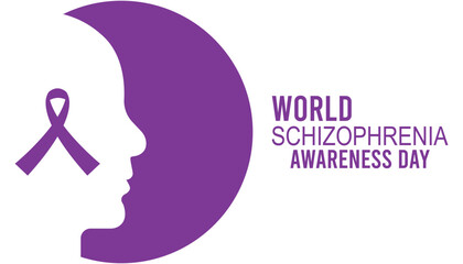 World Schizophrenia Awareness Day observed every year in May. Template for background, banner, card, poster with text inscription.