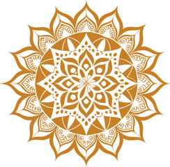 Ornamental Geometric luxury Golden mandala template vector design on white background generated by Ai